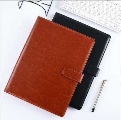 China Wholesale A4 Business Leather Resume Leather File Folder Folder With Pen And Card Holder for sale