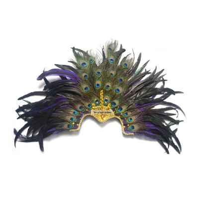 China Feather Factory Top Quality Carnival Party Head Native Customized OEM How To Make Customized Feather Headdress for sale