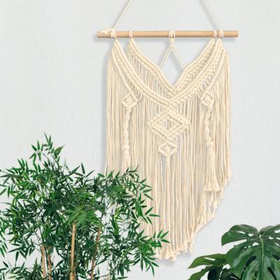 China New China Cotton Yarn Bohemian Wind Handwoven Tapestry Handwoven Hanging Knot Rope Electricity Meter Box Geometric Frame for sale