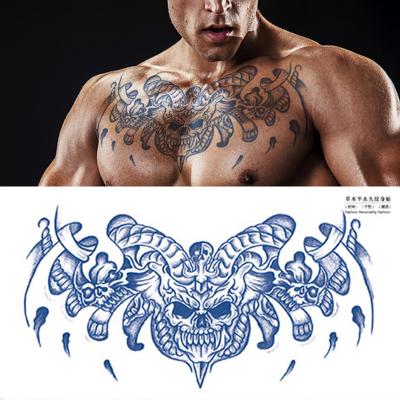 China Temporary Customize Temporary Chest Tattoo Stickers For Women Men Water Transfer Last Half Tattoo Semi Permanent Breast Art for sale