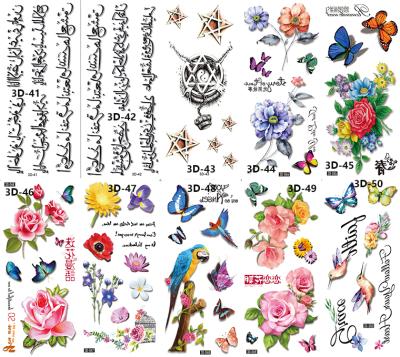 China Wholesale Removable Temporary Tattoo Safe Ink Classic American Water Transfer Tattoo Sticker For Men Arabic Body Art Decoration for sale