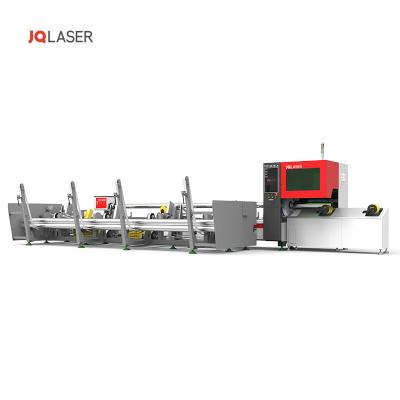 China Laser CUTTING JQ FLT-6016LN laser with automatic feeding machine fiber plate tube laser pipe cutting machine for sale