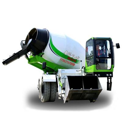 China Building Material Stores Self Loading Concrete Mixer Mobile Automatic Feeding Mixer 2m3 for sale