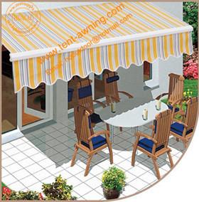 China Outdoor Manual or  Motorized Remote Control Retractalbe Awning for sale