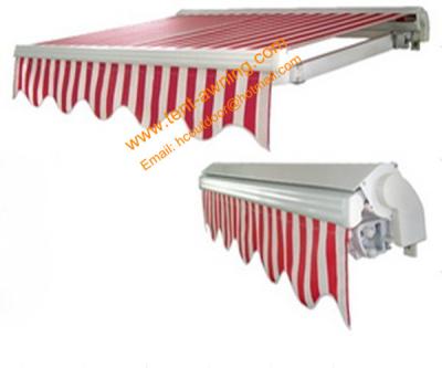 China Durable Motorized Remote Control Retractable Half Cassette Awning for sale