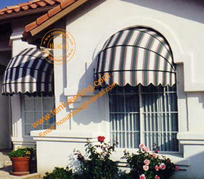 China Ourtdoor Aluminum Manual Retractable  Decorative Dome Window Awning for sale