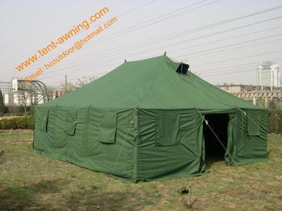 China Outdoor Pole-style Galvanized Steel Waterproof Canvas Military Tent for sale