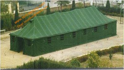 China 5x40m Galvanized Steel Waterproof Canvas Military Camping Big Army Tent for sale