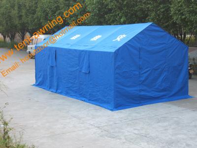 China Outdoor Steel Framed  Waterproof  Emergency Disaster Relief  Tent  Refugee Tent for sale