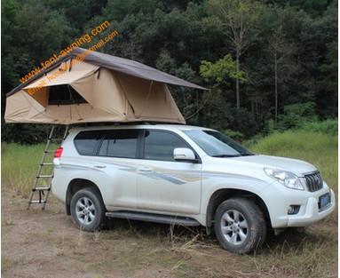 China Outdoor  Waterproof Aluminum Poles 2-4 People Travelling Camping Car Top Trailer Tent for sale