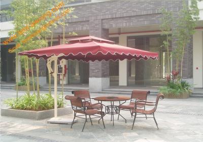 China Square Shape UV Protection Waterproof Aluminum Side Post Garden Umbrella for sale