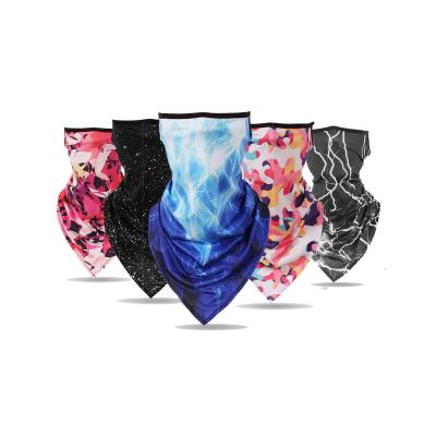 China Protective Neck Cuff Ear Loops Triangle Tarp Bandana Balaclava Scarf Reusable Sun Protection Sports Outdoor for sale