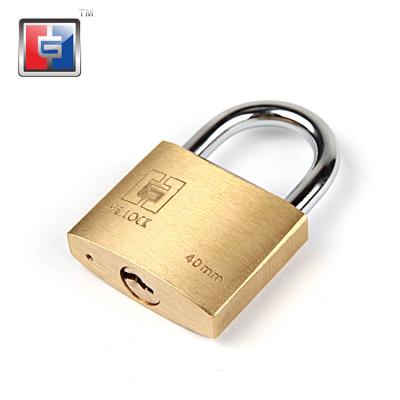 China ANTI CUT U Shaped Solid Brass Anti Theft Padlock 10 Mm Diameter Shackle Protection High Quality Brass Anti Hammer Lock for sale