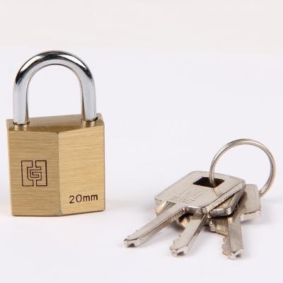 China CE Size 20mm 25mm 30m 40mm Brass Keyed Anti U Type Hammer Padlock Luggage Lock Brass Padlock for sale