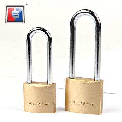 China Long Neck High Security Strong Brass Hammer Padlock 32mm Anti Lock U Shaped Brass Padlock Padlock For Lockers for sale