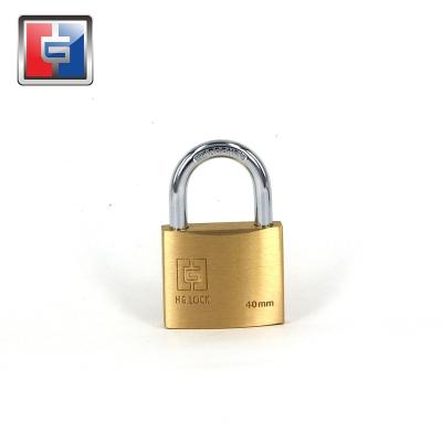 China Different Design Custom Brass Padlock Logo Anti Cut Small Big Big Size Pad Lock for sale