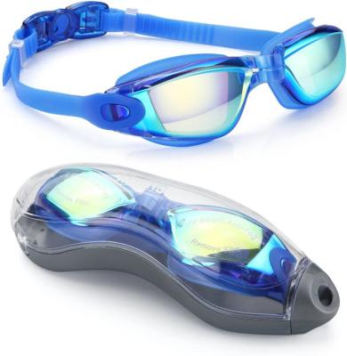 China Best UV Protective Anti Fog Waterproof Anti Fog Silicone Strap Adult Swimming Goggles With Protective Package Box for sale