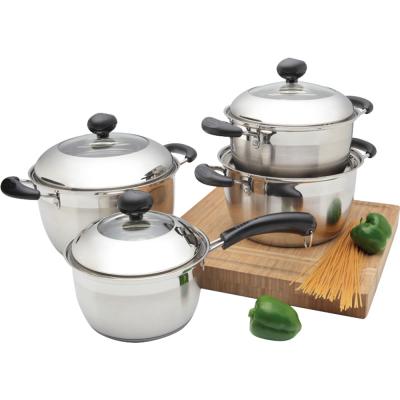 China Sustainable Manufacturer Kitchen Cookware OEM Stainless Steel Steel Cookware Sets for sale