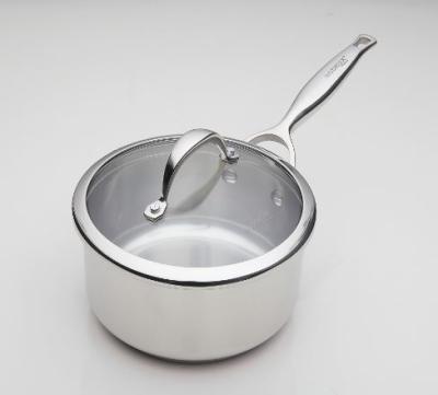 China Factory stocked cookware set Five-layer saucepan14CM / 18CM impact cooking pots for sale