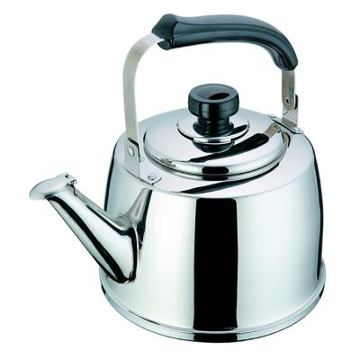 China Viable Wholesale Electric Whistling Tea Kettle Stainless Steel Pots Electrolysis Polish Portable Teapots For Hotel for sale