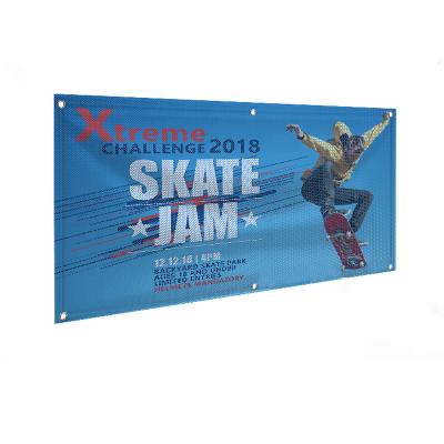 China Fabric Mesh Banner Custom Design Polyester Mesh Banner Printing Outdoor Advertising Display Advertising for sale