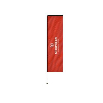 China Polyester Beach Flag Double Sided Flying Feather Flag Banner With Injection Base Flagpole Road Flag for sale