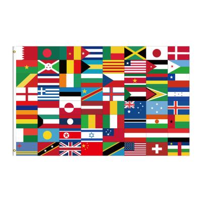 China Polyester Hanging World Printing Flag All Countries Flag Custom Flag for sale