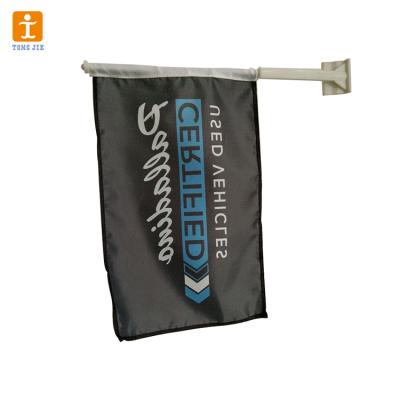 China Polyester Plastic Flag Pole With Polyester Flag And Style Window Car Hanging Flag for sale