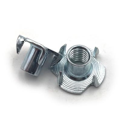 China General Industry T-NUT High Level Tee Nut with 4 Prongs Claws Create Internal Woodworking Machine Threads for sale