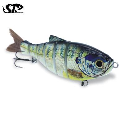 China Superiorfishiing Artificial Bait RH6702 175mm 65g Shad Jointed Fishing Lure Soft Hair Durable Tail 6 Segments for sale