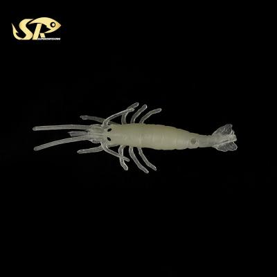 China Bionic PVC Superior 6.5/9.5cm Shrimp 1.4/4.4g Soft Bait Luminous Plastic Fishing Lure CX186 for sale