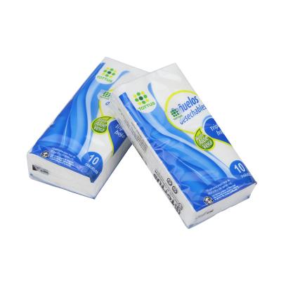 China Plastic Bag Package Facial Tissue Wallet Tissue Pocket Eco-friendly Printed Soft Tissue Paper for sale