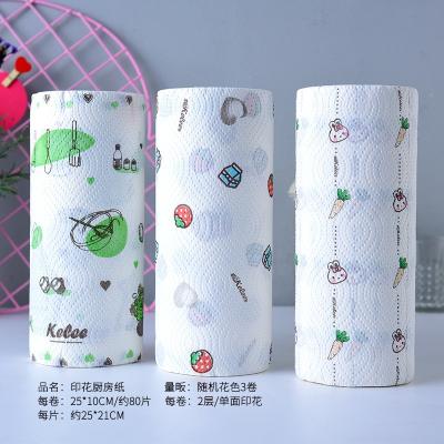 China 2021 Hot Sale Eco-friendly Disposable Nonwoven Kitchen Cloth Lazy Cleaning Cloth Paper Roll for sale