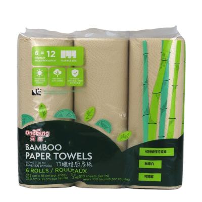 China Lint Free Factory Selling Kitchen Tissue Paper Hand Towel Bamboo Jumbo Roll Paper for sale