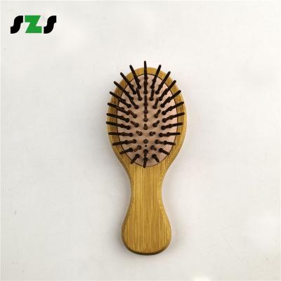 China Customized Natural Bamboo Wooden Hair Brush Eco-friendly Long Handle Biodegradable Massage Scalp Air Paddle Air Paddle for sale