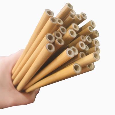 China Sustainable Natural Bamboo Straw Amazon Supplier No Plastic And Do Not Fly Bamboo Wooden Drinking Straws for sale