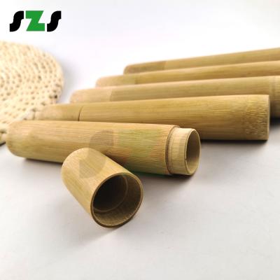 China 100% Biodegradable Bamboo Home Toothbrush Case, Eco Friendly Natural Toothbrush Holder/Container for sale