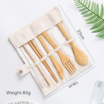 China Wooden Chopsticks Straw Cutlery Travel Viable Outdoor Portable Reusable Tableware Utensils Knife Fork Spoon Set Outdoor Portable for sale