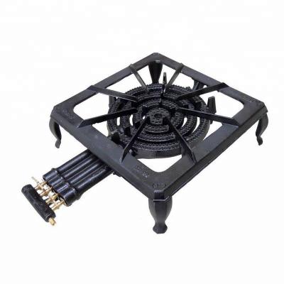 China Propane 4 Ring Gas Stove Cast Iron Outdoor Free Standing Wok Burner for sale