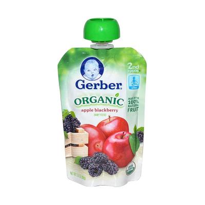 China Liquid Healthy Baby Food Bag With Spout Of Organic Apple Mulberry Juice From China for sale