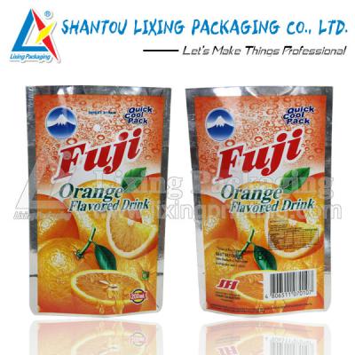 China Barrier Orange Juice Packing Bag With Straw Hole for sale