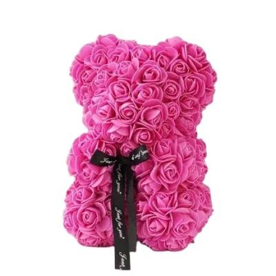 China Rose Bear Gift Rose Teddy Bear With Box Rose Bear Gifts Rose Bear Gifts for sale