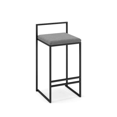 China Luxury Modern Iron Bar Stool High Counter Light Nordic Minimalist Chair for sale