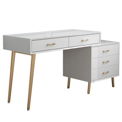 China Luxury White Modern Drawer Dressing Bedroom Makeup Dressing Table With Mirror for sale