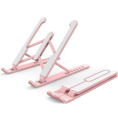 China Adjustable (Height) ABS Laptop Notebook Stand Foldable Plastic Display Adjustable Riser Stand Support for sale