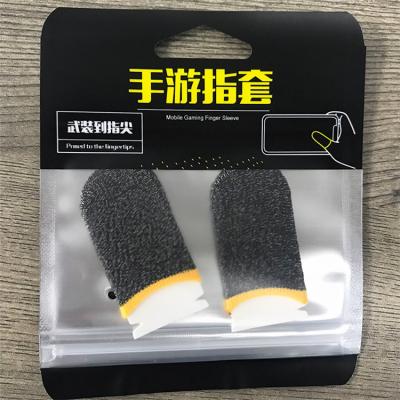 China Classic black carbon fiber conductive sleeve flydigi sweatproof anti-jump sensitive finger sleeve for pubg game for sale