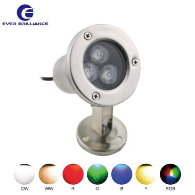 China High quality pool under water flood lamp ip68 pond spot 3w fountain lights for sale