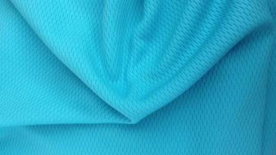 China Blue 100% Poly Pique Double Knit Fabric For Sportswear Clothing / Bedding for sale