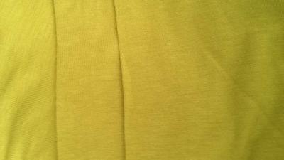 China Eco - sola tela amistosa de la impresión del punto del jersey/tela del tejido elástico del rayón del amarillo en venta