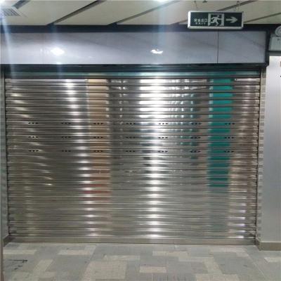 China Windproof High Quality Stainless Steel  Remote Control Security Rolling Shutter Door for sale